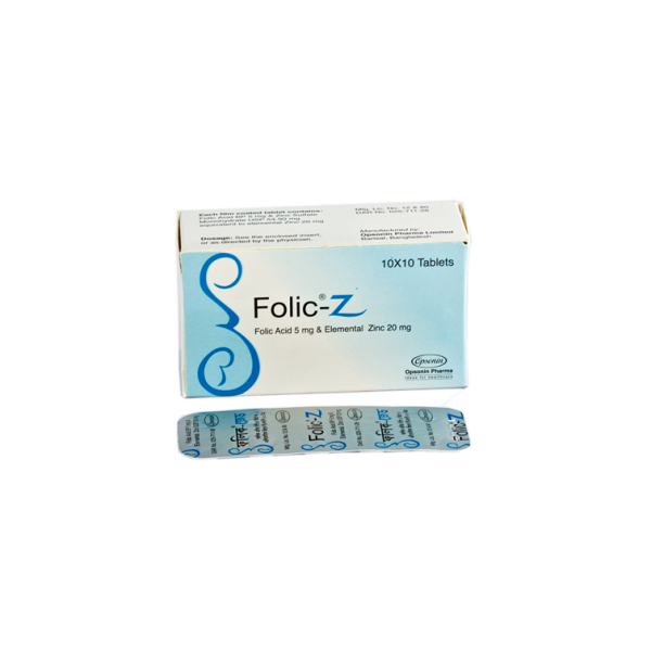 Folic-Z 5 mg+20 mg Tablet in Bangladesh,Folic-Z 5 mg+20 mg Tablet price , usage of Folic-Z 5 mg+20 mg Tablet,