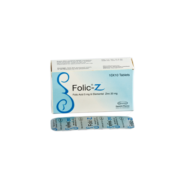 Folic-Z 5 mg+20 mg Tablet Folic-Z 5 mg+20 mg Tablet