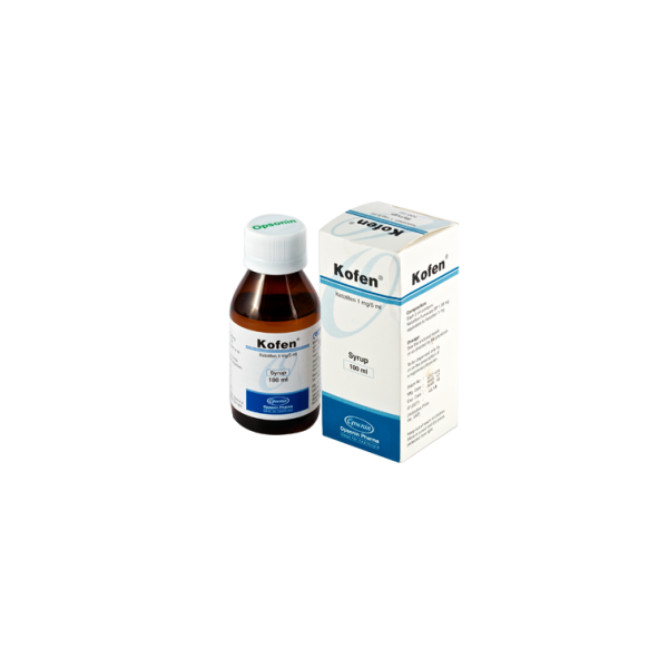 Kofen 1 mg 100 ml Syrup, Ketotifen Fumarate,