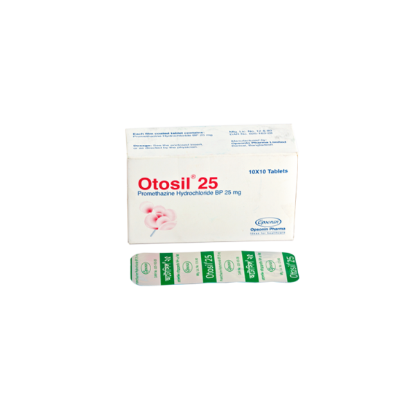 Otosil 25 mg Tab in Bangladesh,Otosil 25 mg Tab price , usage of Otosil 25 mg Tab