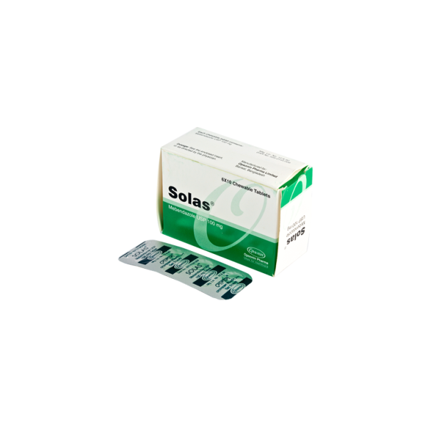 Solas Chewable Tablet 100 mg in Bangladesh, Solas Chewable Tablet 100 mg price , usage of Solas Chewable Tablet 100 mg,