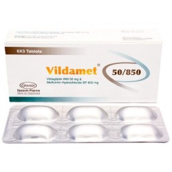 Vildamet 50 mg+850 mg Tablet