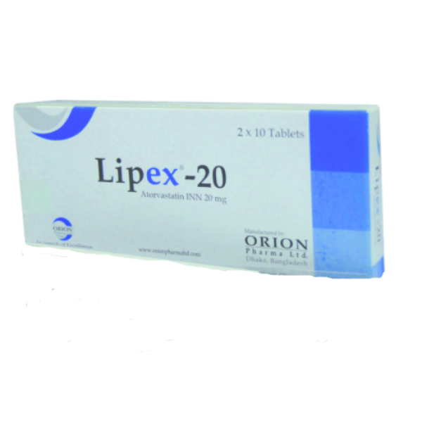 Lipex 20 Tab in Bangladesh,Lipex 20 Tab price , usage of Lipex 20 Tab