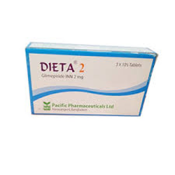 Dieta 2 Tab, Glimepiride 2 mg Tablet, Glimepiride