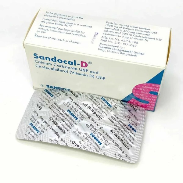 Sandocal-D 500 mg+200 IU