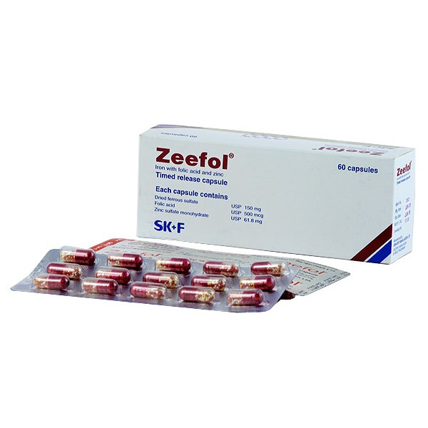 Zeefol TR 150 mg+0.5 mg+61.8 mg Capsule in Bangladesh,Zeefol TR 150 mg+0.5 mg+61.8 mg Capsule price , usage of Zeefol TR 150 mg+0.5 mg+61.8 mg Capsule