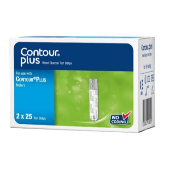 Contour Plus Blood Glucose Strip 25's Pack