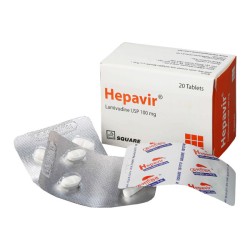 Hepavir 100 mg Tablet, 1 box (5 x 4's)