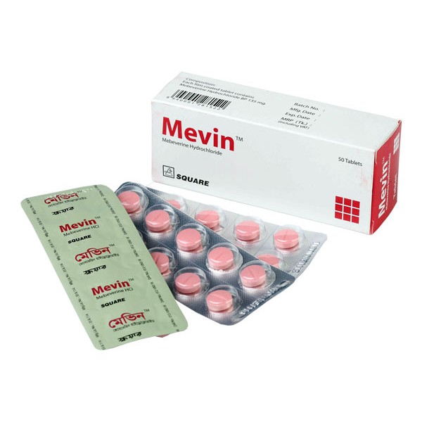 Mevin 135 mg Tablet, Mebeverine Hydrochloride,