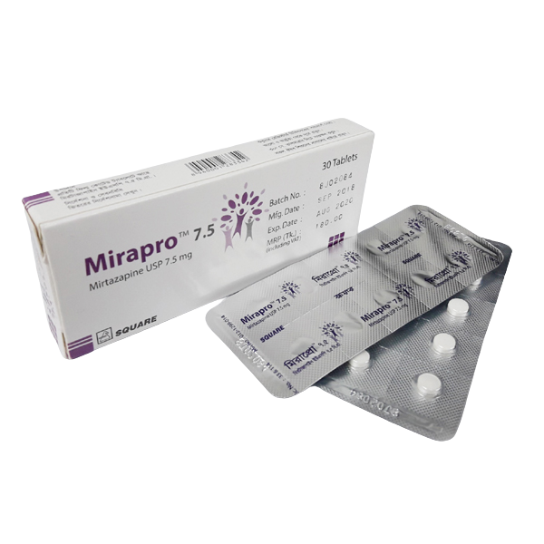 Mirapro 7.5 mg Tablet, 1 strip Mirapro 7.5 mg Tablet, 1 strip