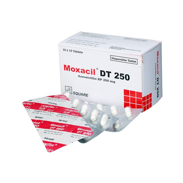 Moxacil DT 250 mg Tab, Amoxicillin Trihydrate, Amoxicillin