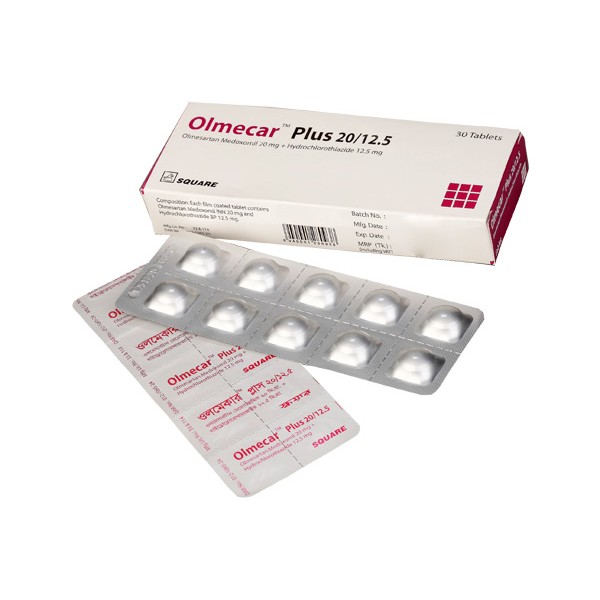 OLMECAR Plus 20/12.5 mg Tab 30's pack