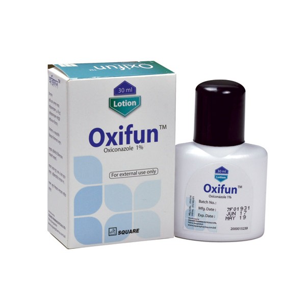 Oxifun 1% lotion 30 ml bottle, Oxiconazole, Oxiconazole