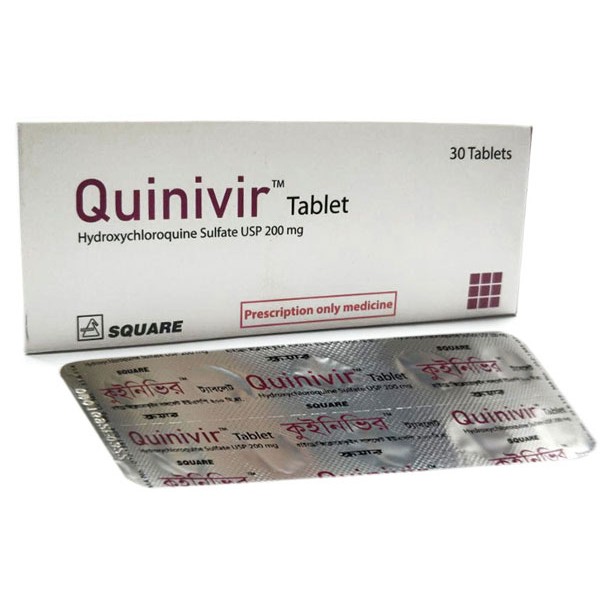 Quinivir 200 mg Tablet, 1 strip Quinivir 200 mg Tablet, 1 strip