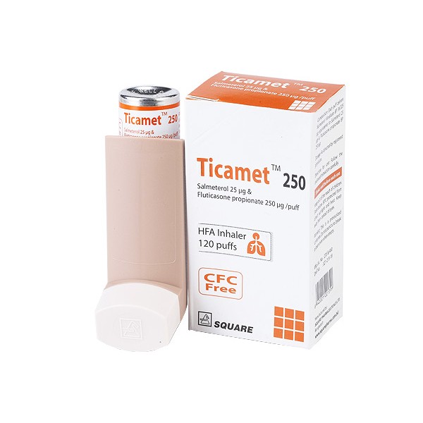 Ticamet 250 Inhaler (MDI) in Bangladesh,Ticamet 250 Inhaler (MDI) price , usage of Ticamet 250 Inhaler (MDI)