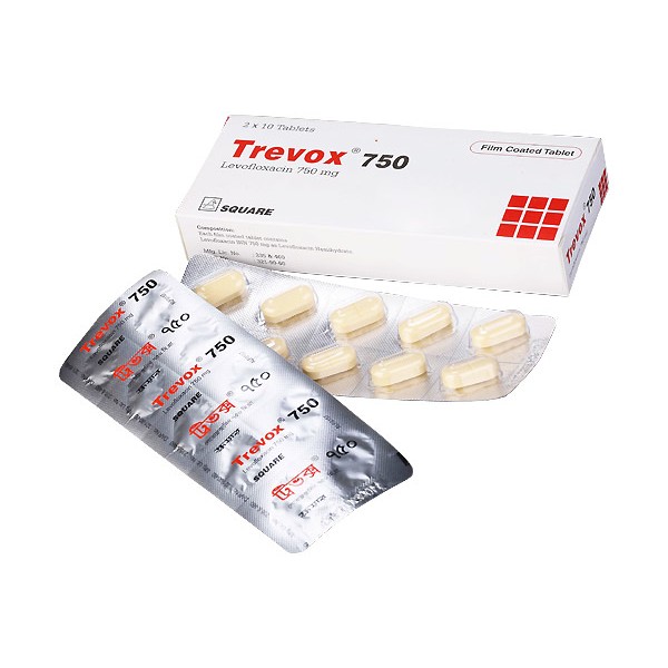 Trevox 750 mg Tablet, 1 Strip