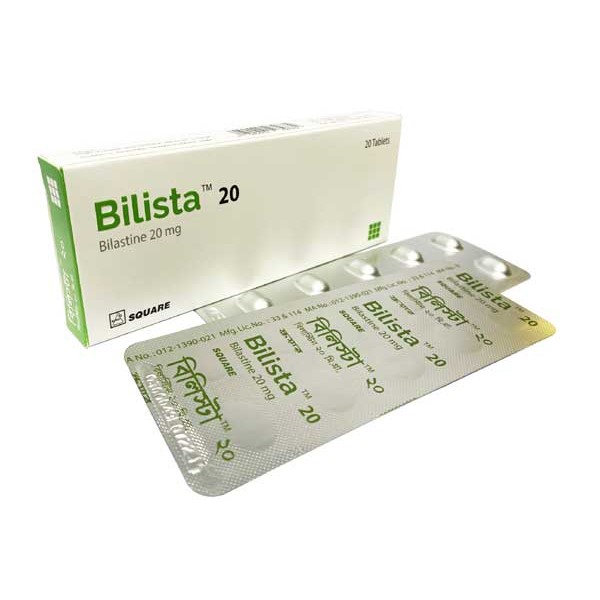 Bilista 20 mg Tablet, 1 strip in Bangladesh,Bilista 20 mg Tablet, 1 strip price, usage of Bilista 20 mg Tablet, 1 strip