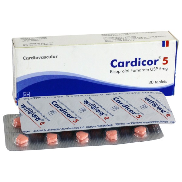 CARDICOR 5mg Tab. in Bangladesh,CARDICOR 5mg Tab. price , usage of CARDICOR 5mg Tab.