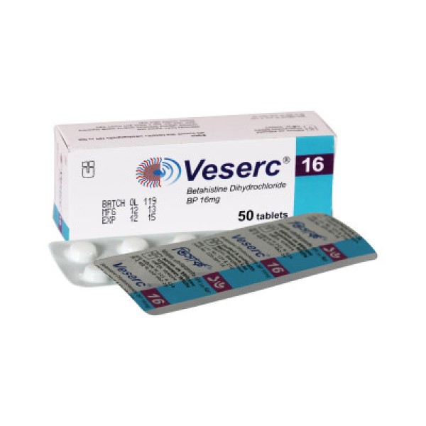 Veserc 16 tablets in Bangladesh,Veserc 16 tablets price , usage of Veserc 16 tablets