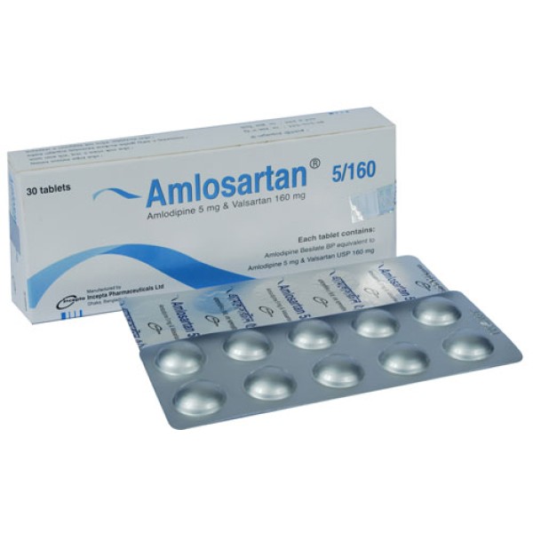 Amlosartan 5/160 Tab, Amlodipine & Valsartan, Amlodipine