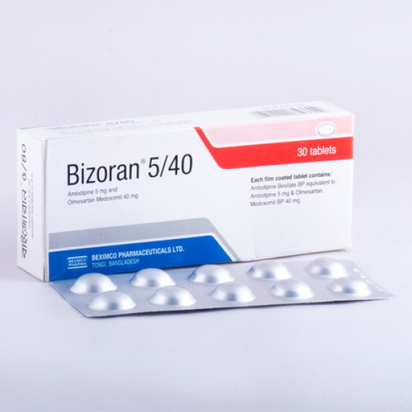 Bizoran 5/40 mg Tab in Bangladesh,Bizoran 5/40 mg Tab price , usage of Bizoran 5/40 mg Tab