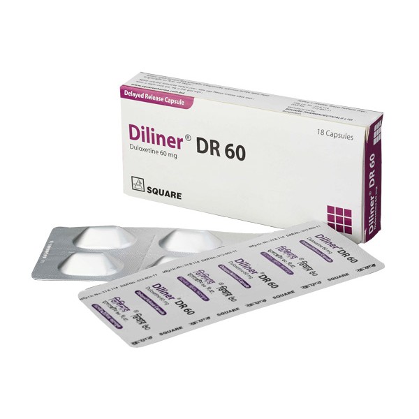 Diliner DR 60 Capsule, Duloxetine Antidepressants CNS Preparations, Duloxetine