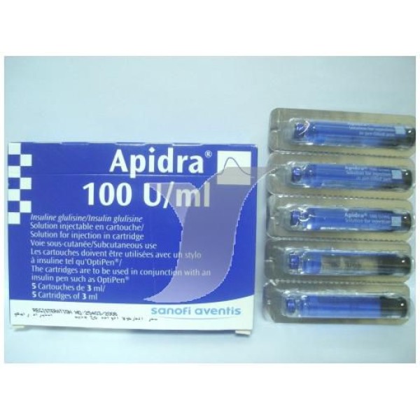 Apidra 3ml Inj cartridge, Apidra 3ml Inj cartridge, Insulin