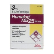 Humalog mix25 100u/ml, 3 ml
