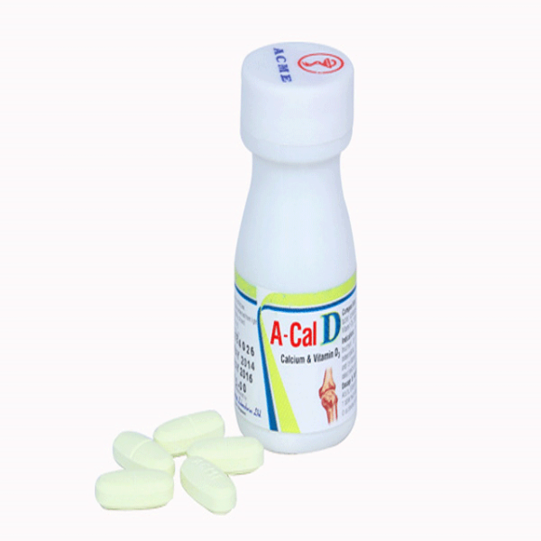 A-Cal D 30s Tab, Calcium 500 mg + Vitamin D3 200 IU Tablet, Calcium