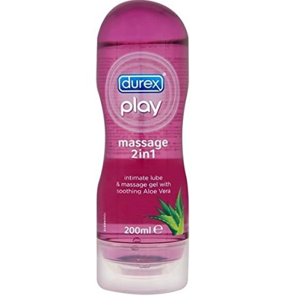 Durex Play Sensual Massage 2 in 1 Water Based Lube 200ml, ,