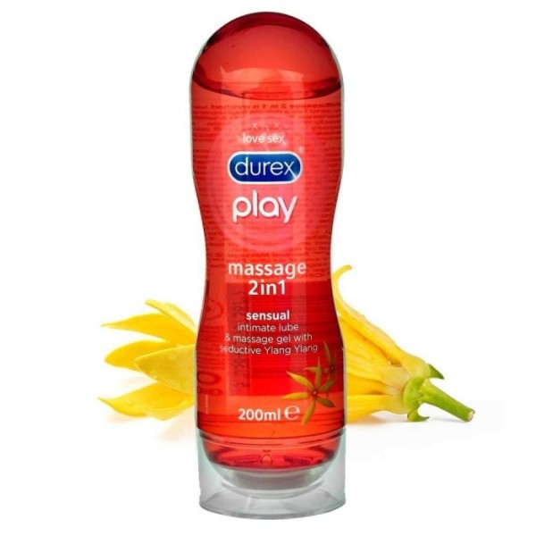 Durex Play Massage 2 in 1 Water Based Lube 200ml, ,