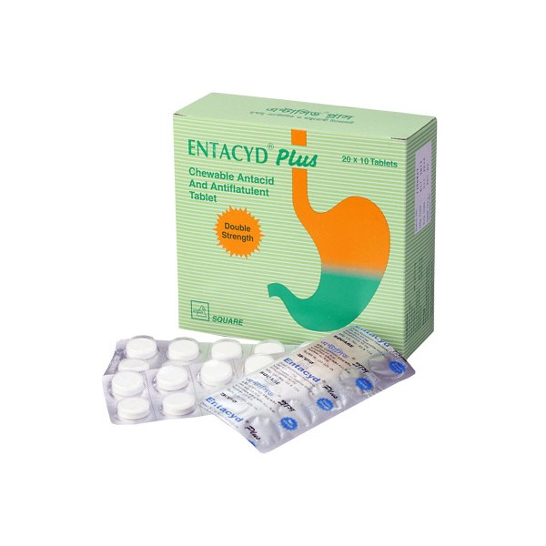 Entacyd Plus tablet, Antacid Antacids, Antiulcerants Alimentary Preparations, Aluminium