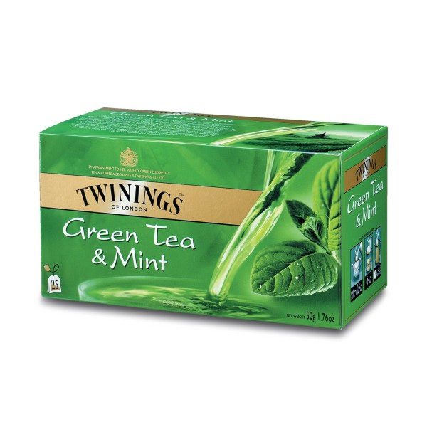 TWININGS GREEN TEA AND MINT 50G, DSF-11, Diabetic Foods