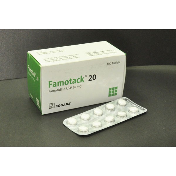 Famotack 20 Tab, Famotidine 20 mg Tablet, Famotidine