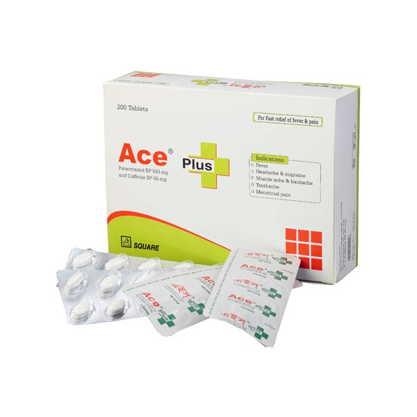 Ace Plus Tab, Paracetamol & Caffeine, Caffeine