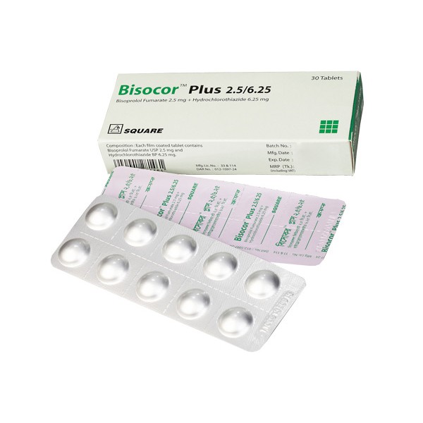 Bisocor Plus 2.5/6.25 in Bangladesh,Bisocor Plus 2.5/6.25 price , usage of Bisocor Plus 2.5/6.25