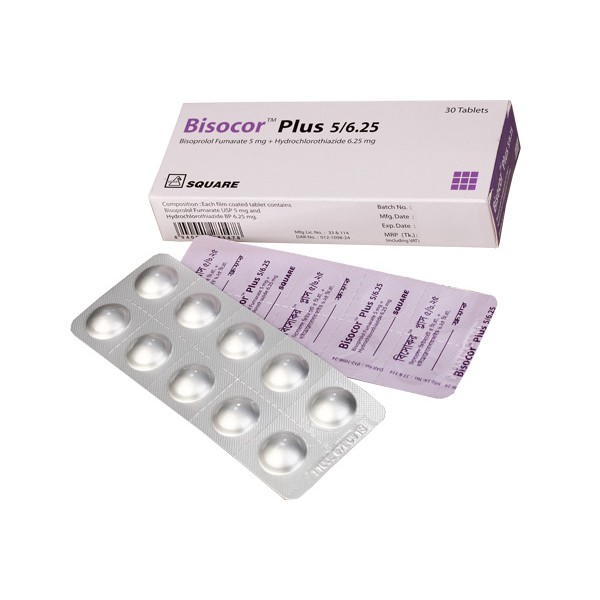 Bisocor Plus 5/6.25 Tab in Bangladesh,Bisocor Plus 5/6.25 Tab price , usage of Bisocor Plus 5/6.25 Tab