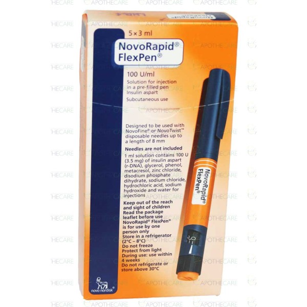 NovoRapid FlexPen 100 IU/ml | Insulin Aspart Pre-filled Pen NovoRapid FlexPen 100 IU/ml | Insulin Aspart Pre-filled Pen