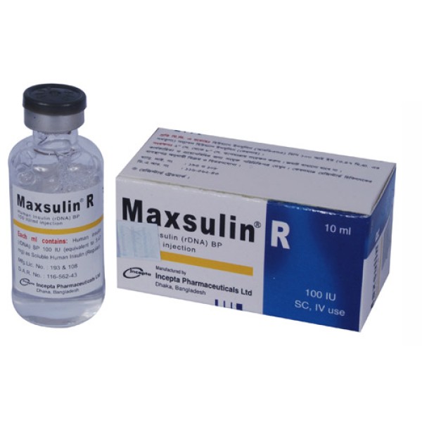 Maxsulin R inj 100iu, 23978, Insulin