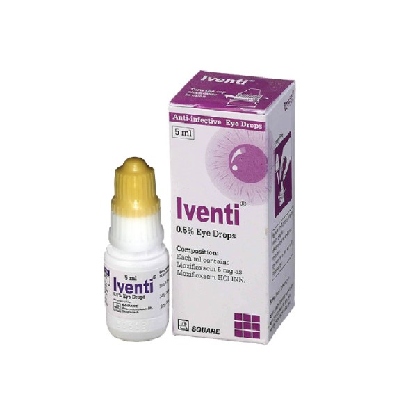 Iventi 0.5% Eye Drops 5 ml drop, Moxifloxacin Hydrochloride, All Medicine