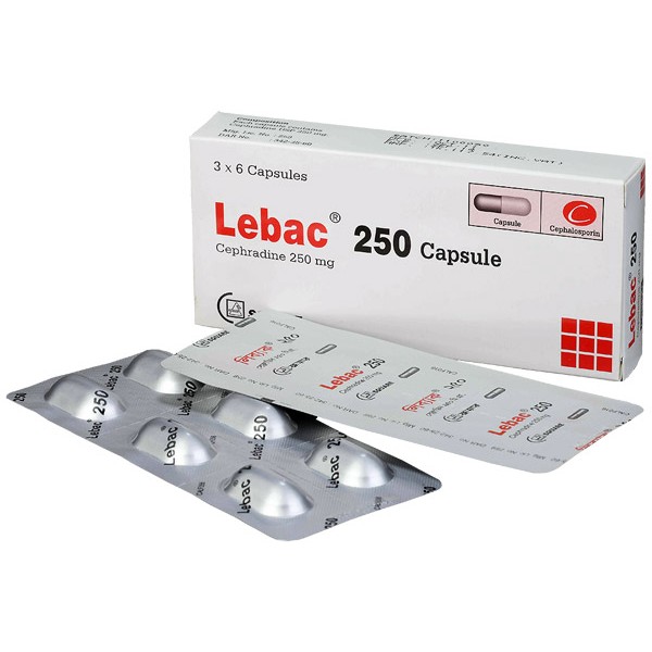 Lebac 250 mg Capsule, Cephradine, Cephradine