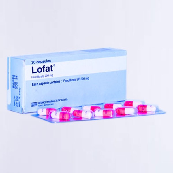 Lofat 200 mg capsule, Fenofibrate Capsule, Fenofibrate