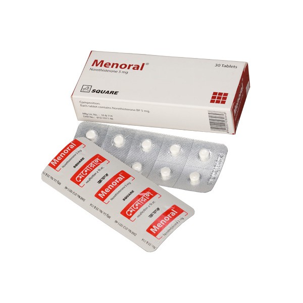 Menoral 5 mg Tablet, Norethisterone, Norethisterone