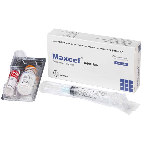 Maxcef 1 gm injection, 12674, Cefotaxime