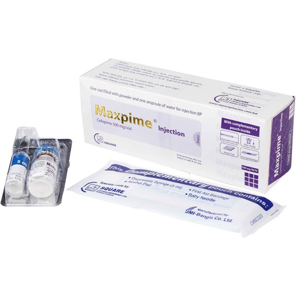 Maxpime 500 IM/IV injection, Cefepime Hydrochloride, Cefepime