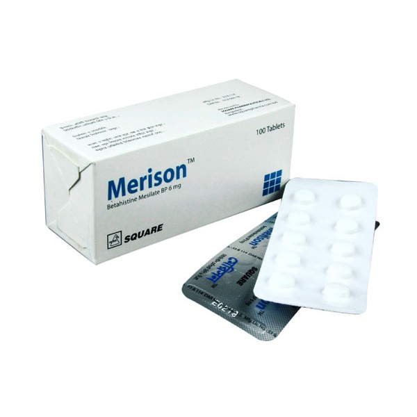 Merison 6 mg Tablet, Betahistine Mesilate, Betahistine