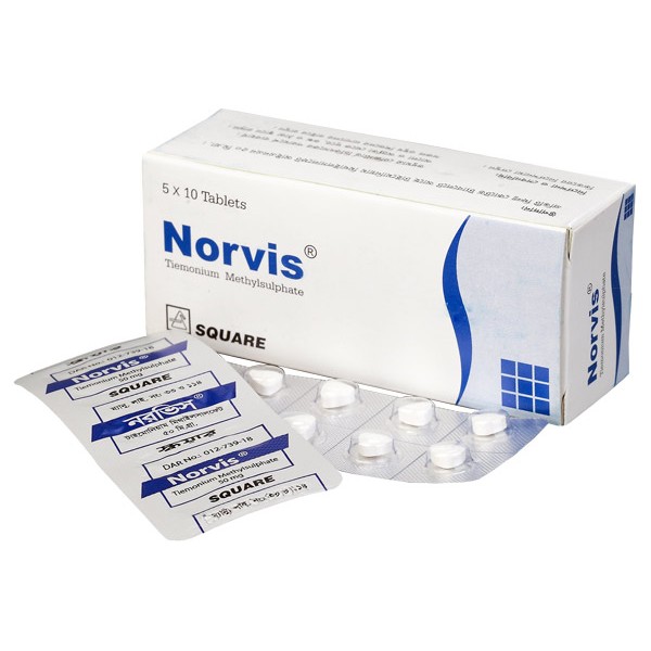 Norvis 50mg Tablet, Tiemonium Methylsulfate, Tiemonium