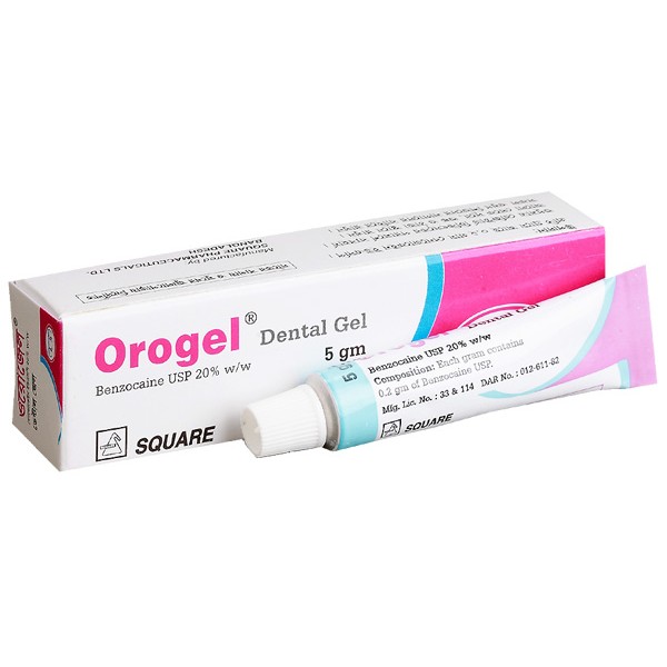 Orogel 5 gm Dental Gel, Benzocaine, Benzocaine