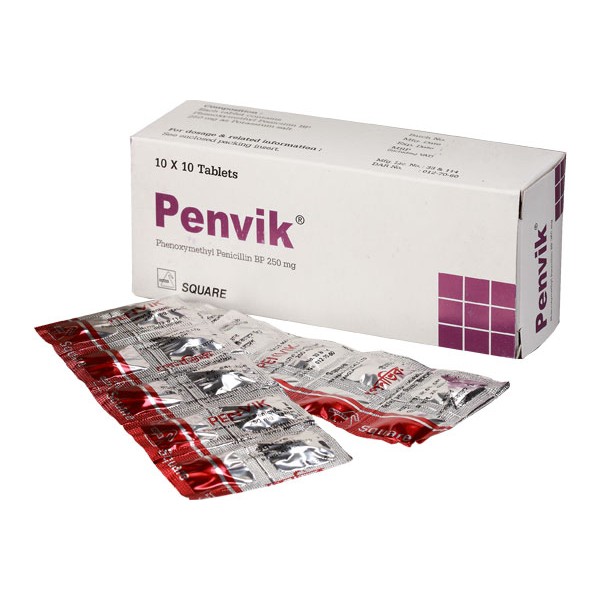 Penvik 250 mg tablet, Phenoxymethyl Penicillin, Phenoxymethyl Penicillin