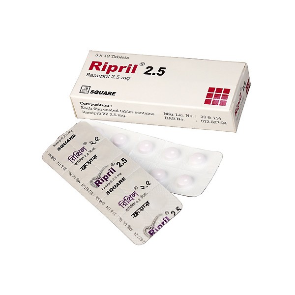 Ripril 2.5 mg tablet, Ramipril, Ramipril
